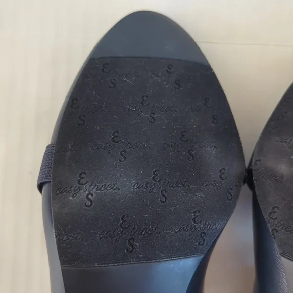 Easy Street Zaylee Faux Leather Criss Cross Strappy Slip On Heels 10M Blue - Picture 15 of 16